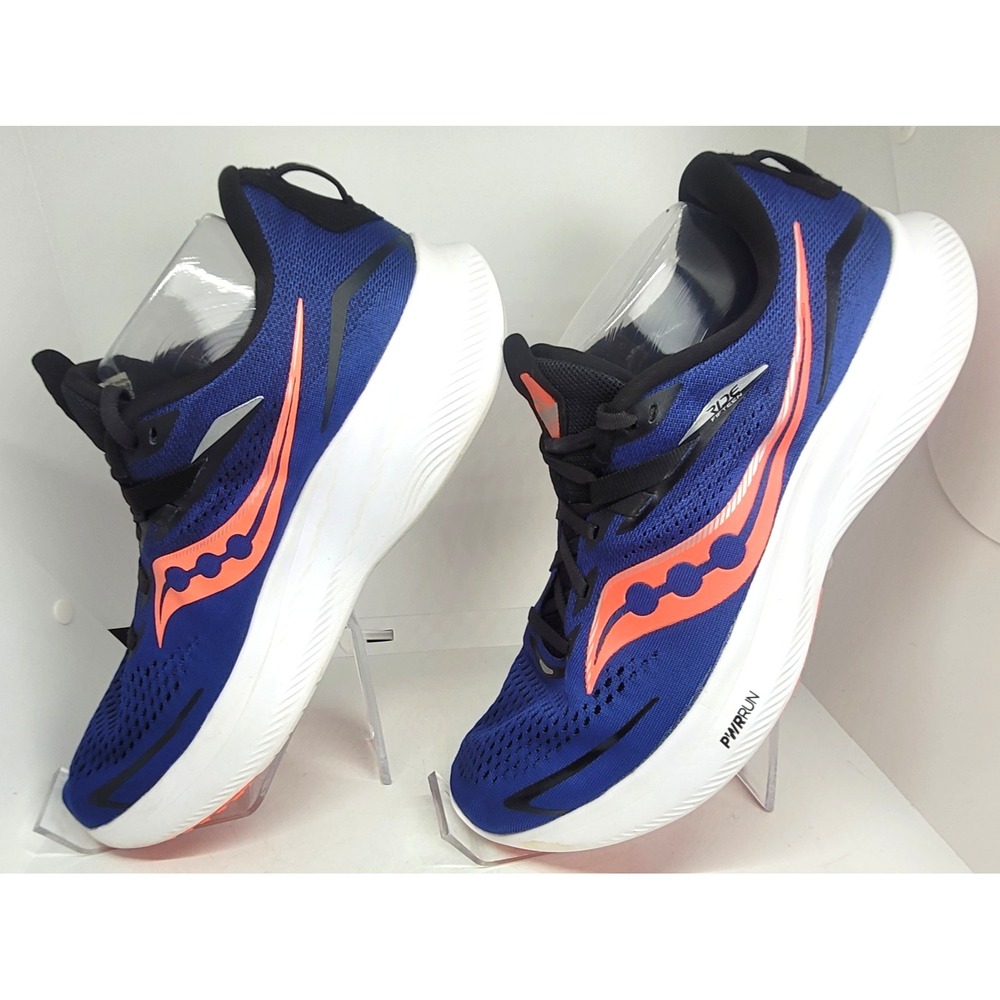 Saucony Ride 15 Sneakers Womens SZ 10.5 Blue Orange